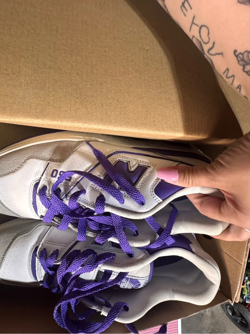New Balance 550 white/purple